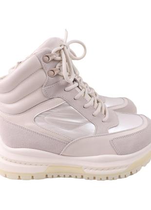 Ботинки женские farinni молочные натуральная кожа, 36