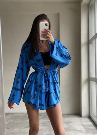 Костюм кимоно шорты софт2 фото