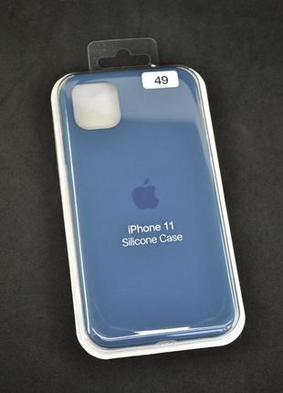 Чехол для телефона iphone 11 silicone case original full №49 navy blue (4you)