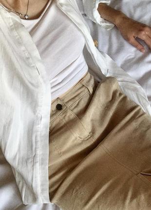 Замшевая кожаная винтажная юбка