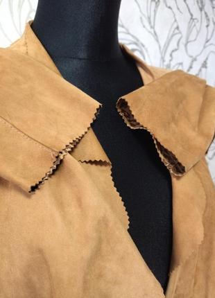 Кардиган накидка куртка натуральная кожа премиум marc cain р.м5 фото