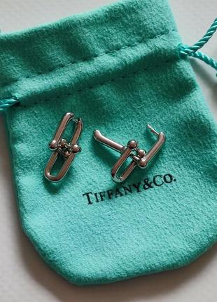 Сережки tiffany срібні тіфані тіффані модні жіночі срібло люксова біжутерія прикраси2 фото