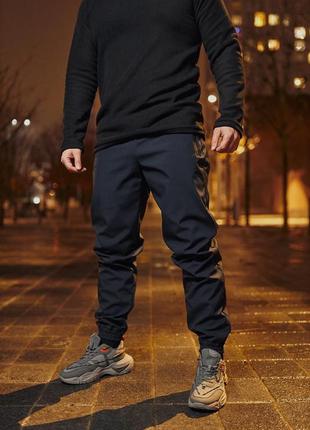 Мужские водостойкие теплые брюки софтшел премиум качества