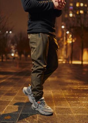 Мужские водостойкие теплые брюки софтшел премиум качества