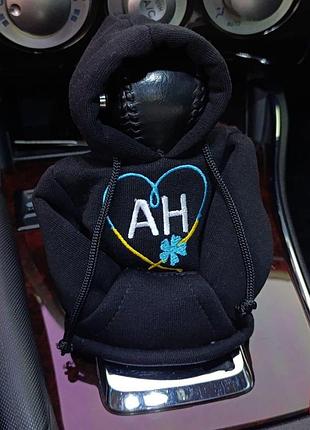 Чехол кофта худи аксессуар на кпп car hoodie ан донецкая область черный подарок автомобилисту 10070