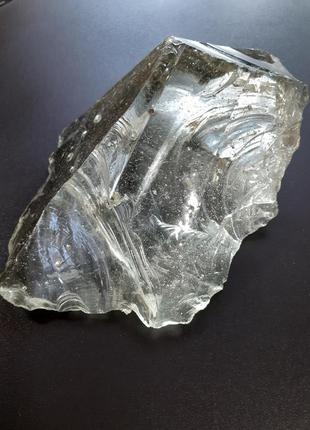 Винтаж! 💎 кусок стекла глыба декоративная камень  прозрачный с пузырьками воздуха старинное стекло минерал3 фото