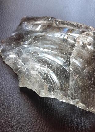 Винтаж! 💎 кусок стекла глыба декоративная камень  прозрачный с пузырьками воздуха старинное стекло минерал6 фото