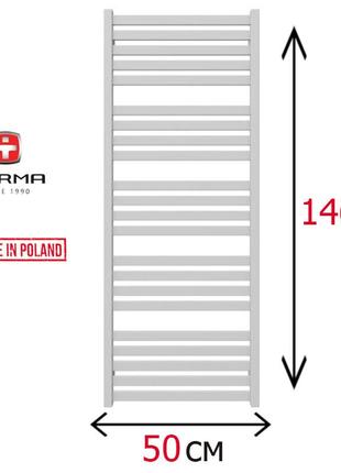 Водяной полотенцесушитель плоский белый 1460х500 terma marta