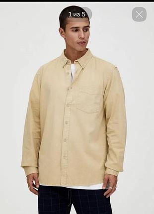 Хлопковая рубашка «pull&bear» 4