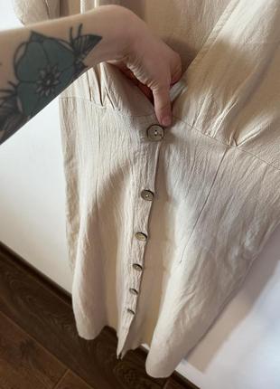 Котонове плаття міді на ґудзиках від shein🌿6 фото