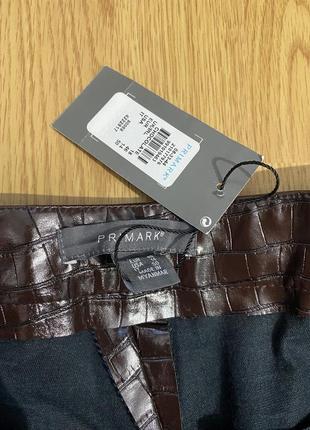 Стильные кожаные штаны primark размера l-xl3 фото