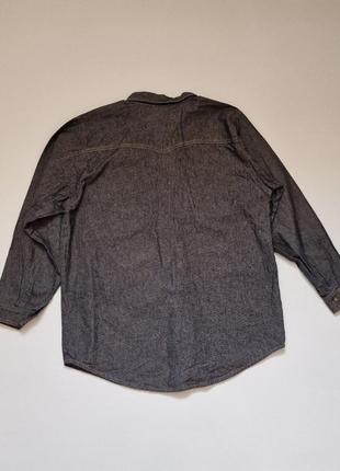 Джинсовая рубашка lingon&blabar с длинным рукавом серая мальчику хлопок2 фото