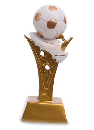 Статуэтка наградная спортивная футбол бутса с мячом c-4736-b16   золотой (33508282)