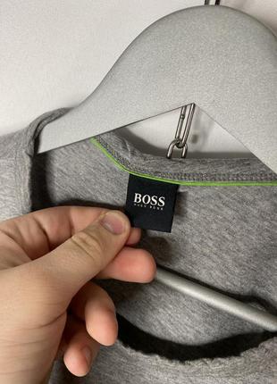 Оригинальная очень крутая футболка hugo boss с большим логотипом из новых коллекций7 фото