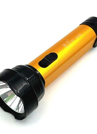 Ручной светодиодный фонарик на аккумуляторе fl-2606 gold