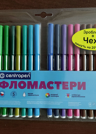 Фломастери 24 кольори.