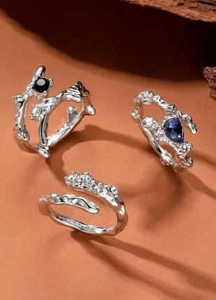 Крутий набір кілець 3 каблучки набором