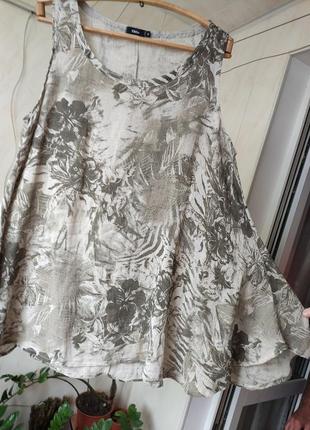 Сукня льон, 👗 платье, туника, большой размер итальялия5 фото