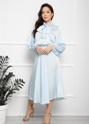Платье для женщин цвет голубой размер m fi_000673