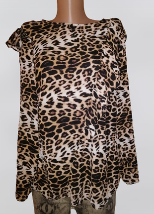 💛💛💛стильная легкая женская леопардовая кофта, блузка george💛💛💛2 фото