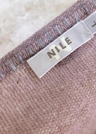 Свитер из кашемира бренда nile relaxed fit dropped shoulder softness cashmere sweater nude natural ор9 фото