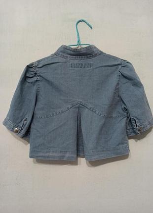 Джинсовий жакет укорочений2 фото