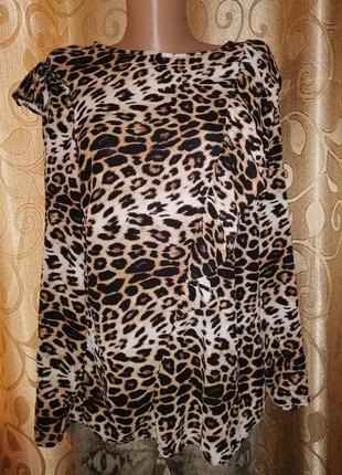 💛💛💛стильная легкая женская леопардовая кофта, блузка george💛💛💛3 фото