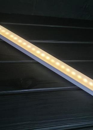 Світильник із датчиком руху світлодіодний led на акумуляторі 30 см 21 led заряджання від usb магніти тепле світло