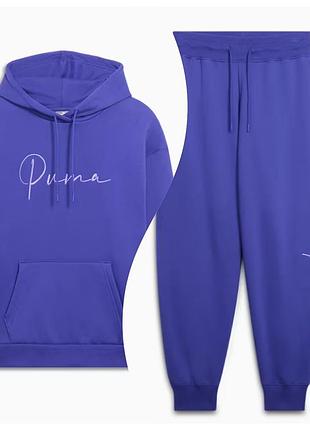 Спортивний костюм puma script 2024 теплий костюм на флісі нова колекція