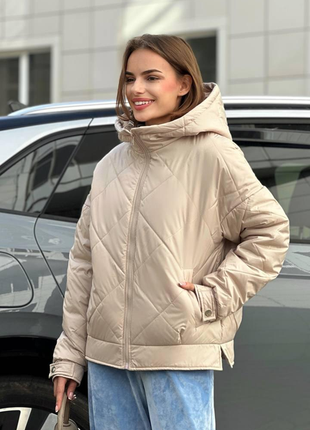 Куртка жіноча демісезонна бежева п952