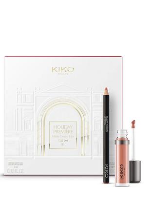 Набор для губ kiko milano holiday premiere matte desire lips gift set 01 beige allure