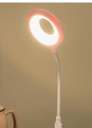 Світлодіодна лампа ліхтар міні світільник usb настольна гнучка1 фото