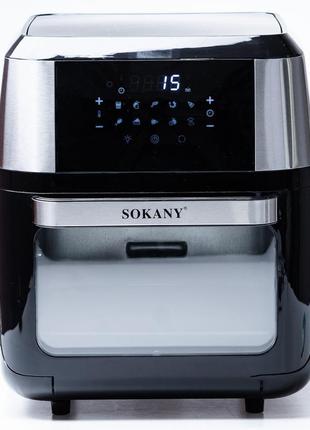 Аэрофритюрница 12 л sokany аэрогриль без масла 1800w паровая фритюрница мультипечь (l01323)