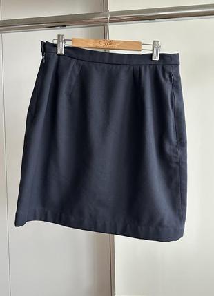 Темно-синя міні спідниця, розмір м/л2 фото
