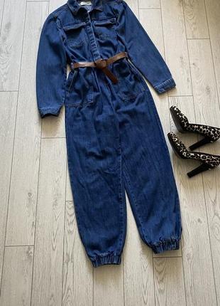 Классный джинсовый комбинезон denim.