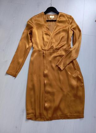 Плаття атласне на запах