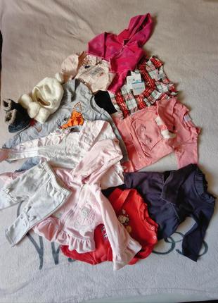 Лот набір пакет пром речей для дівчинки розміру 74 (6-9 місяців)
