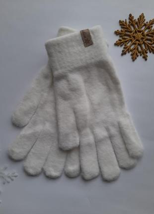 Перчатки женские одинарные с начесом однотонные с хлястиком разные цвета премиум качество