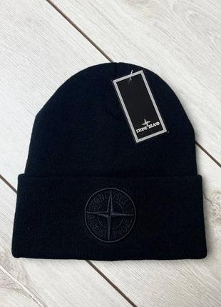 Шапка stone island черная