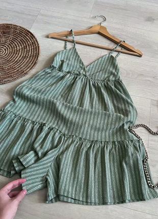 Новый ромпер оливка pull&bear (платье, сарафан)