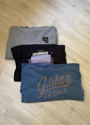 Чоловічі кофти з капюшоном g-star raw, jack&jones, cropp