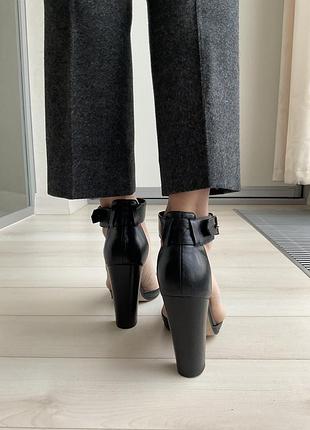 Стильные туфли на высоком каблуке натуральная кожа португалия