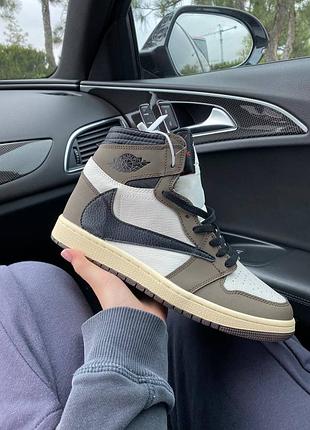 Кроссовки nike air jordan 1 travis scott
