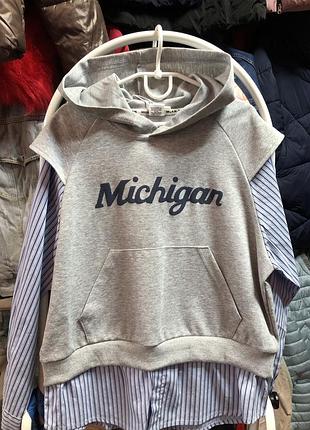 Худи имитация рубашки двунить