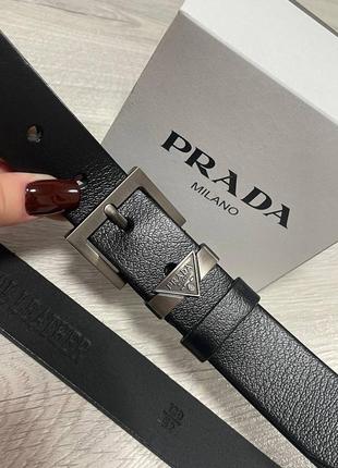 Кожаный ремень в стиле prada