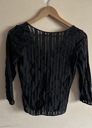 Лонгслив сетка полоска блузка wolford нейлон