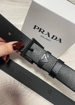 Кожаный ремень в стиле prada