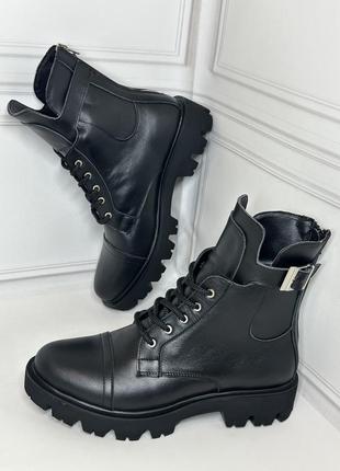 Женские кожаные ботинки натуральная кожа замша черные осень зима в наличии 42р 43р по заказу 36-43р