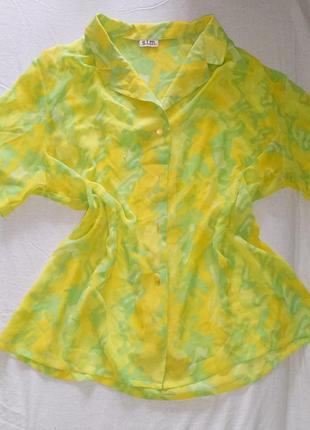 Жовто-салатова легка сорочка