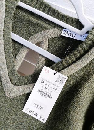 Трикотажный свитер с открытой спиной от zara, размер s, m8 фото